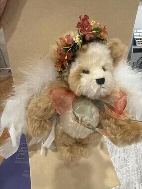 Annette Funicello Collectible Bear Plush with Floral Crown and Wings